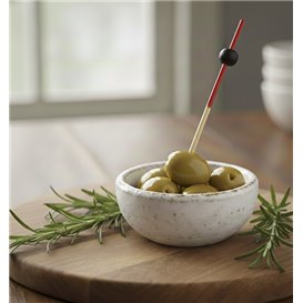 Pinchos de "Bola" de Bambu en Rojo y Negro 120mm (5000 Uds)