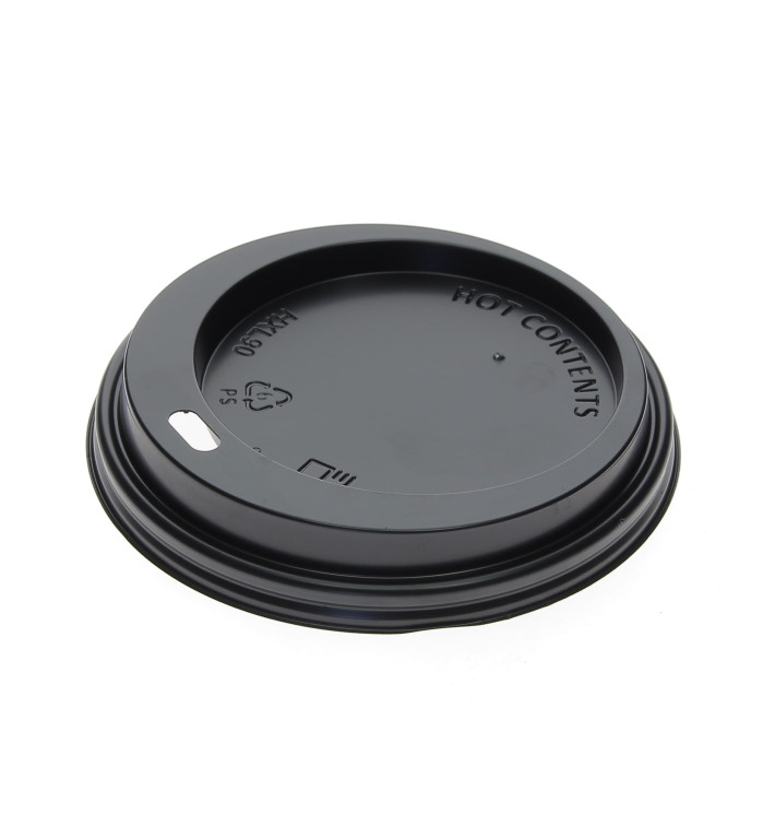 Tapa Agujero Negra Vaso 12, 16 y 22 Oz Ø9,0cm (1000 Uds)