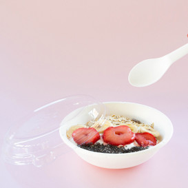 Tapa Compostable PLA Transparente Bol 355 y 470ml (400 Uds)