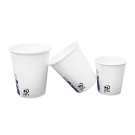 Vaso Cartón 6 Oz/180ml Blanco Ø7,0cm (100 Uds)
