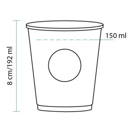 Vaso Carton Cupmatic 6Oz/192ml Ø7,0cm (3000 Uds)