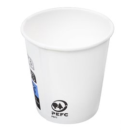 Vaso Cartón 4 Oz/120ml Blanco Ø6,2cm (80 Uds)