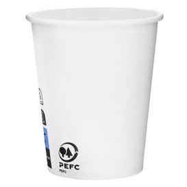 Vaso Cartón 6 Oz/180ml Blanco Ø7,0cm (100 Uds)