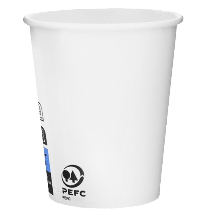 Vaso Cartón 6 Oz/180ml Blanco Ø7,0cm (100 Uds)