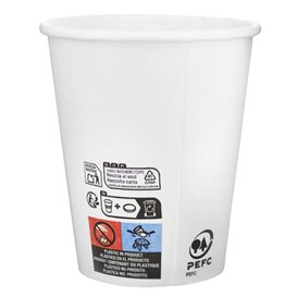Vaso Cartón 9 Oz/280ml Blanco Ø8,0cm (50 Uds)