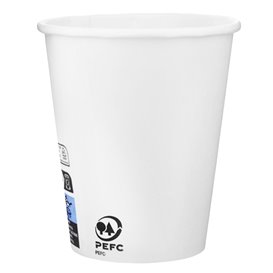 Vaso Cartón 9 Oz/280ml Blanco Ø8,0cm (50 Uds)