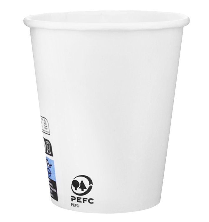 Vaso Cartón 9 Oz/280ml Blanco Ø8,0cm (50 Uds)
