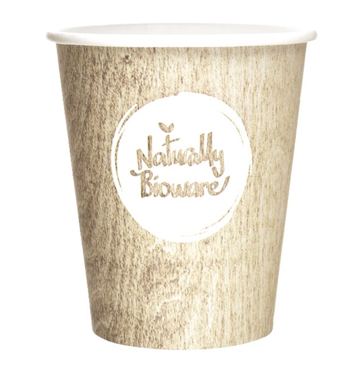 Vaso Carton Eco. BioWare PLA 9 Oz/270ml Ø8,0cm (50 Uds)