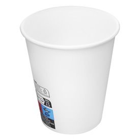 Vaso Cartón 9 Oz/280ml Blanco Ø8,1cm (50 Uds)