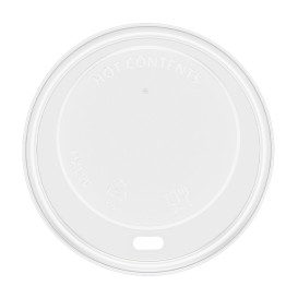 Tapa Travel con Agujero PS para Vaso Cartón Blanca Ø9,0cm (1000 Uds)