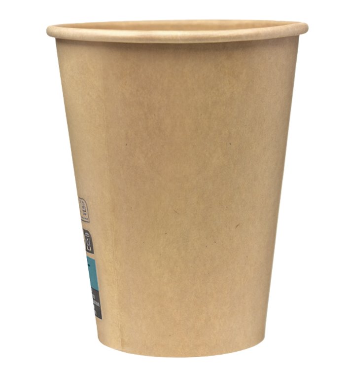 Vaso Cartón 12Oz/360ml Marrón Ø8,0cm (100 Uds)