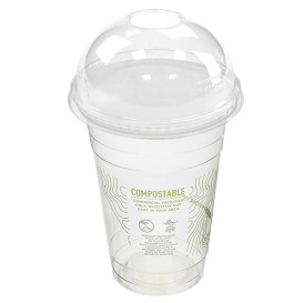 Tapa Compostable PLA plana con Agujero para Vasos Ø10,2cm (1.000 Uds)