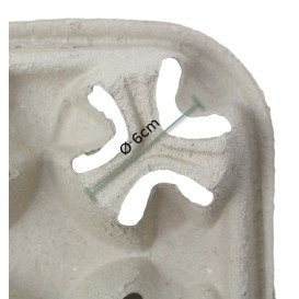 Bandeja 4 Portavasos de Cartón (220 Uds)