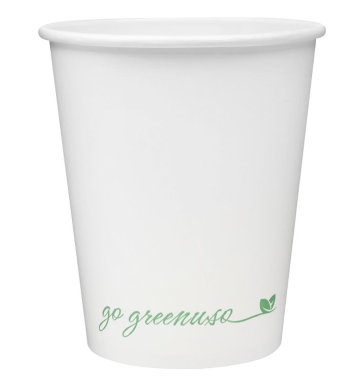 Vaso de Cartón 8Oz/230ml Blanco Ø8,0cm (50 Uds)