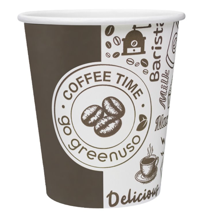 Vaso de Cartón 8Oz/230ml Kraft-Kraft Ø8,0cm (1.000 Uds)