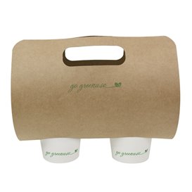 Portavasos Papel Kraft 23,9x18cm Ø8,0cm (500 Uds)