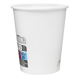 Vaso de Cartón 8Oz/230ml Blanco Ø8,0cm (50 Uds)