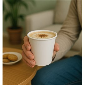 Vaso Cartón Blanco 6Oz/180ml Ø7,0cm (50 Uds)