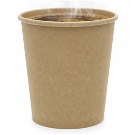 Vaso Cartón Kraft-Kraft 4Oz/120ml Ø6,2cm (50 Uds)