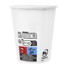Vaso Cartón Blanco 6Oz/180ml Ø7,0cm (100 Uds)