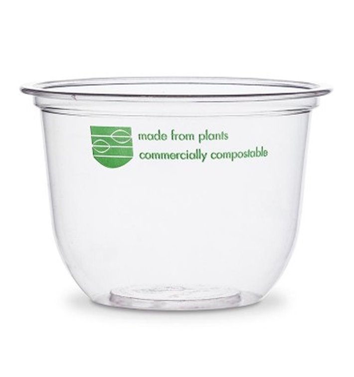 Tarrina Compostable PLA Transparente 250ml (50 Uds)