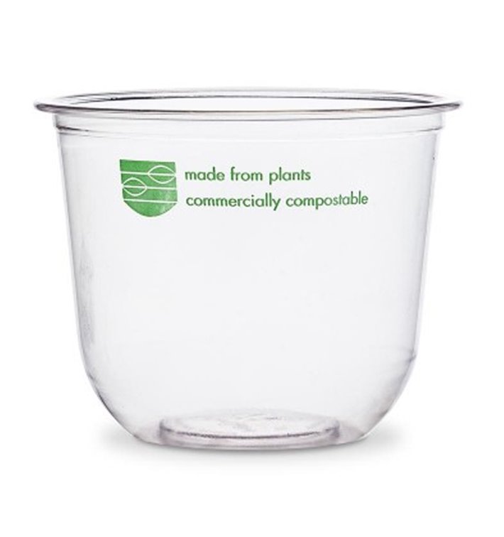 Tarrina Compostable PLA Transparente 320 ml (1000 Uds)
