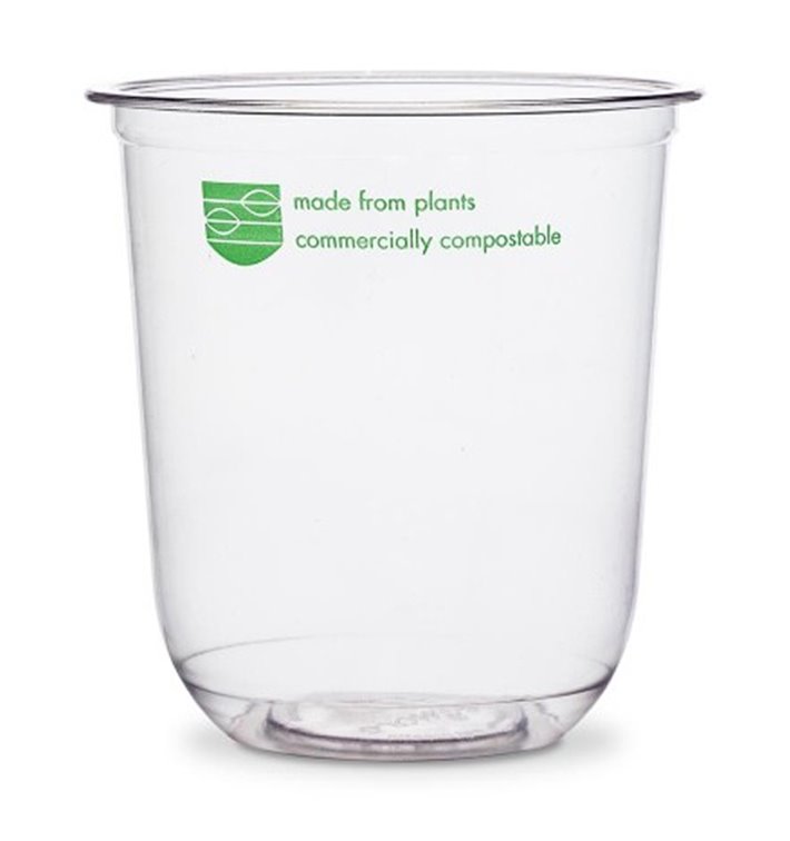 Tarrina Compostable PLA Transparente 360 ml (1000 Uds)