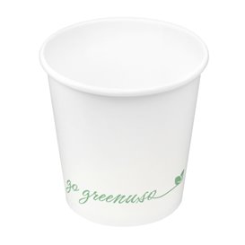 Vaso de Cartón ''Go Green'' Blanco 4Oz/120ml Ø6,2cm (50 Uds)