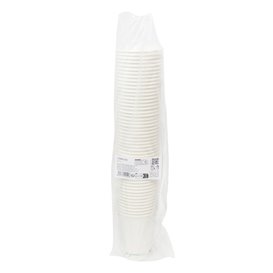 Vaso de Cartón ''Go Green'' Blanco 9Oz/280ml  (50 Uds)