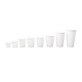 Vaso de Cartón ''Go Green'' Blanco 20Oz/600ml Ø9,0cm (50 Uds)
