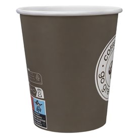 Vaso de Cartón ''Coffee Time'' 8Oz/240ml Ø8,0cm (1.000 Uds)