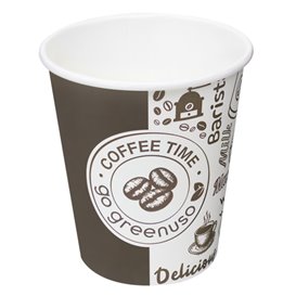 Vaso de Cartón ''Coffee Time'' 8Oz/240ml Ø8,0cm (50 Uds)