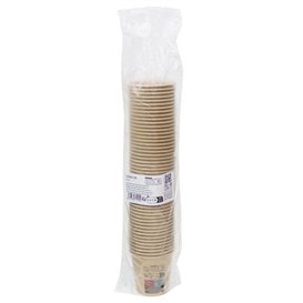 Vaso Cartón Kraft-Kraft 4Oz/120ml Ø6,2cm (50 Uds)