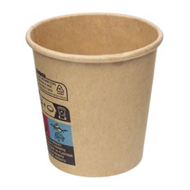 Vaso Cartón Kraft-Kraft 4Oz/120ml Ø6,2cm (50 Uds)
