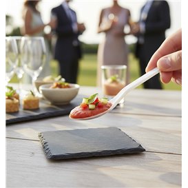 Cucharilla de Plástico Degustación Blanca 100 mm (1000 Uds)