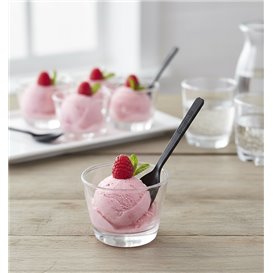 Cucharilla de Plástico Degustación Negra 100 mm (1000 Uds)