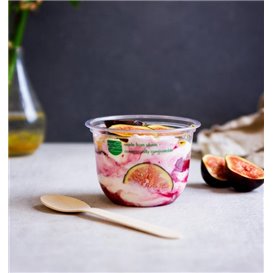 Tarrina Compostable PLA Transparente 320 ml Ø9,6 cm (50 Uds)