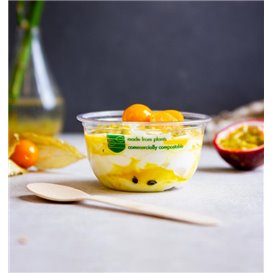 Tarrina Compostable PLA Transparente 250 ml Ø9,6 cm (50 Uds)