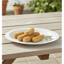 Plato Duro Reutilizable PP Llano Blanco "Cocktail" 18,5 cm (50 Uds)