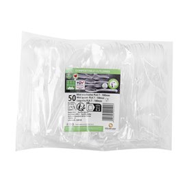 Cucharilla de Plástico CPLA Degustación Transparente 10 cm (50 Uds)