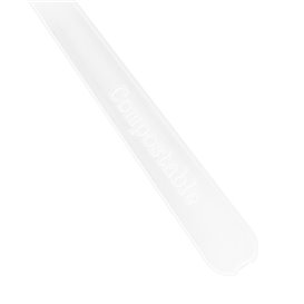 Cucharilla de Plástico CPLA Degustación Blanca 10 cm (50 Uds)