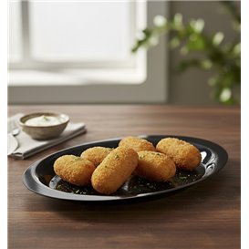 Plato Duro Reutilizable PP Llano Negro "Cocktail" 18,5 cm (500 Uds)