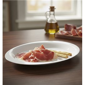 Plato Duro Reutilizable PP Llano Blanco "Cocktail" 18,5 cm (500 Uds)