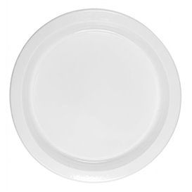 Plato Llano Reutilizable Económico PS Blanco Ø22cm (700 Uds)