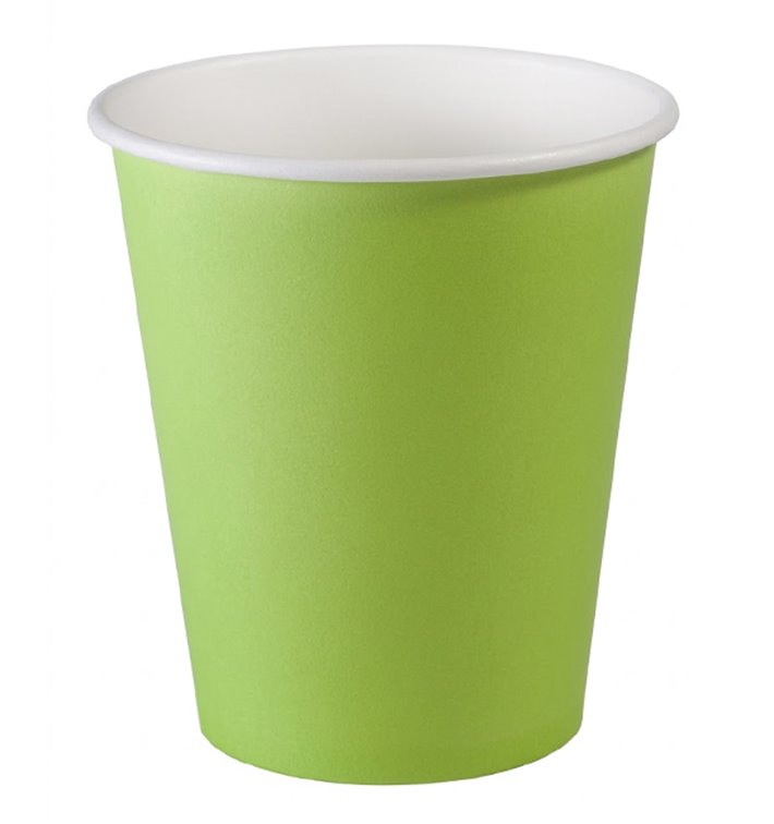 Vaso Cartón Verde "Colores" 9Oz/270ml Ø8,0cm (20 Uds)